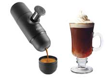 Irish Coffee made using the Minipresso